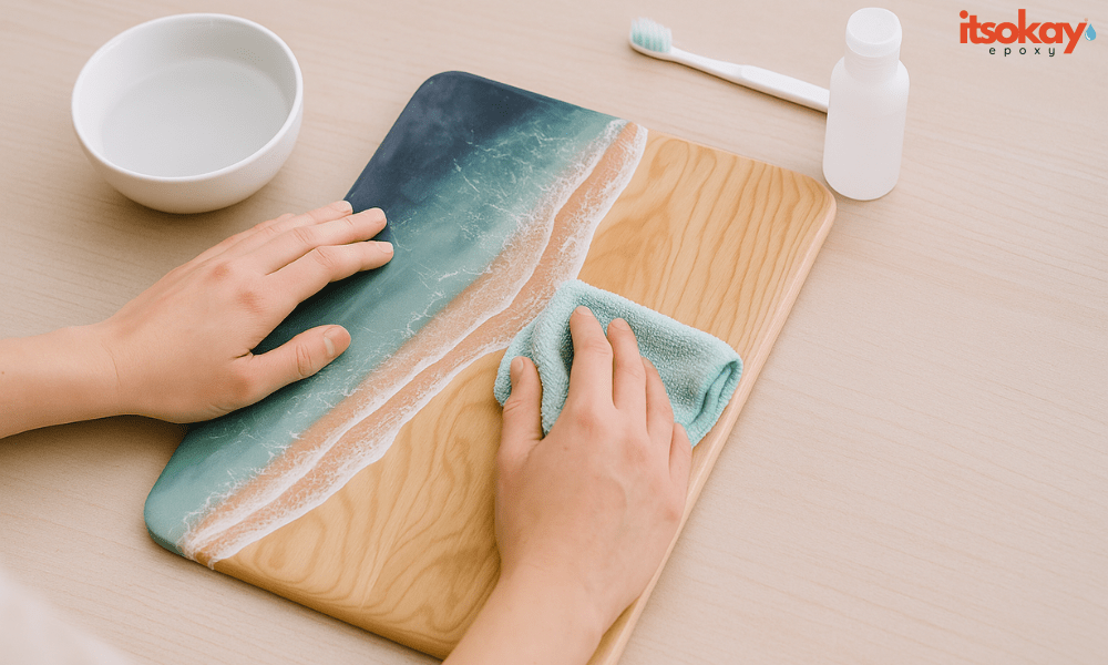 Epoxy kunst schoonmaken en onderhouden - itsOkay