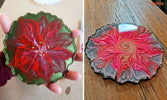 Epoxy onderzetters met Bloempatroon maken - itsOkay