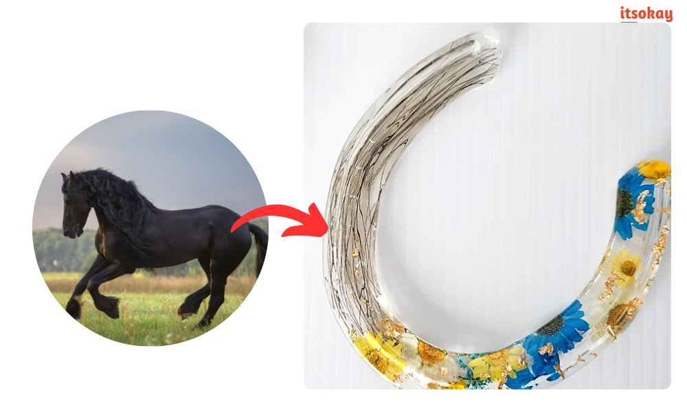 Hoefijzer paardenhaar maken met epoxy - itsOkay