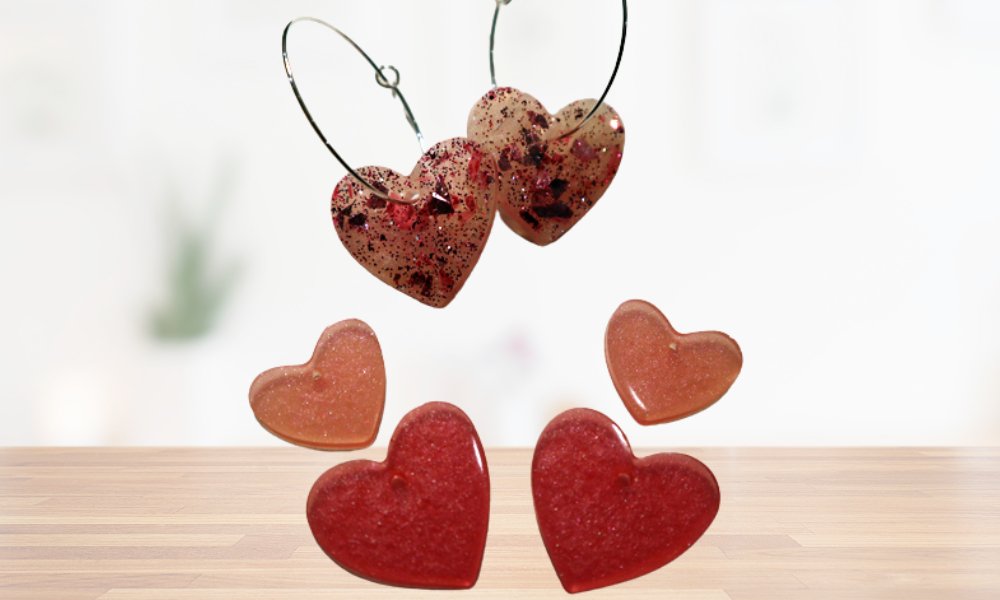 Zelf hartjes oorbellen maken met epoxy - itsOkay