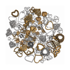 Diverse Metalen Vintage Hartjes