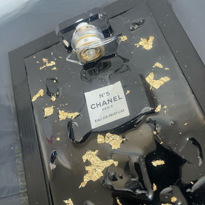 Gebroken fles schilderij maken met epoxy