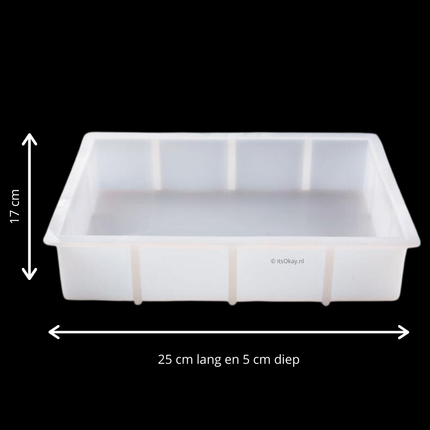 Siliconen Mal Rechthoek (17.5 of 25 cm)