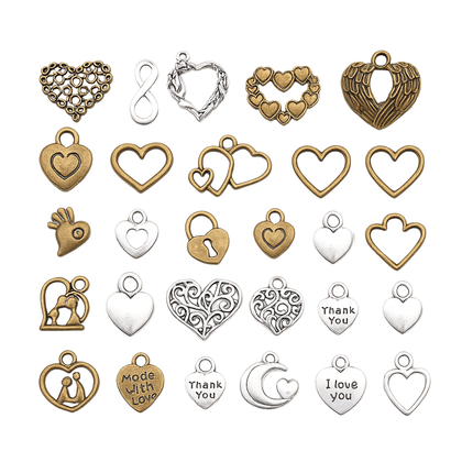 Diverse Metalen Vintage Hartjes - #itsokay#