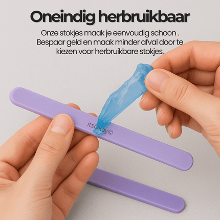 Duurzame siliconen mengstokjes 