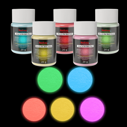 Glow in the dark poeder (5 kleuren) - itsokay