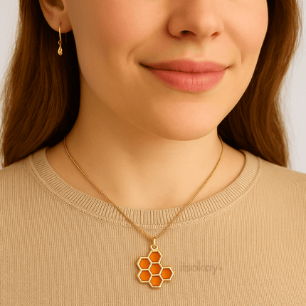 Hanger Honinggraat Goud 9 st. (Open bedel) - itsokay