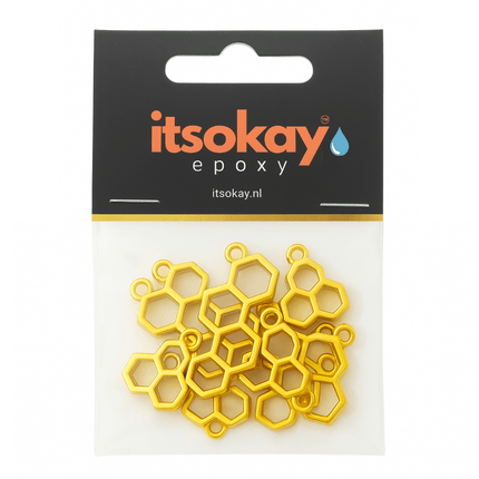 Hanger Honinggraat Goud 9 st. (Open bedel) - itsokay