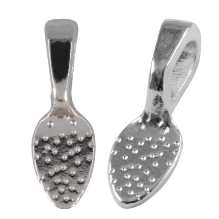 Metalen hangers plakoogje blaadje 15x5mm (40 stuks) - #itsokay#