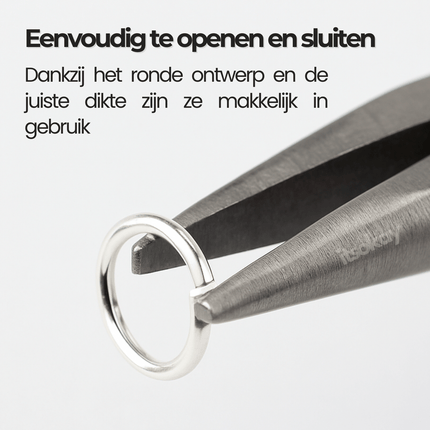 Metalen ringetjes rond 4 of 8 mm (± 50st.) - #itsokay#