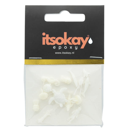 Miniatuur decoratie zeedieren (dolfijn, kwal, vis 14 st.) - #itsokay#