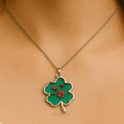 Open bedel "Klavertje vier" (5 st.) - #itsokay#