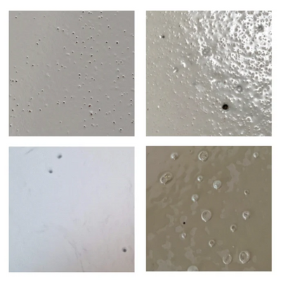 Epoxy putjes, pitjes, kraters en ribbels