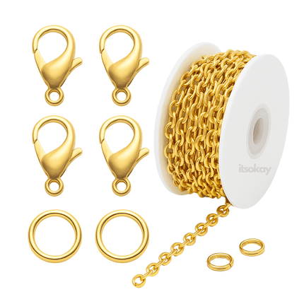 Sieraden maken set (Ketting, Karabijnsluitingen & Ringetjes) 45 - delig - #itsokay#