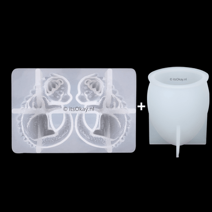 Siliconen Mal Draakje + Ei (2 mallen) - itsokay