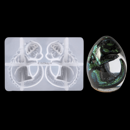 Siliconen Mal Draakje + Ei (2 mallen) - itsokay