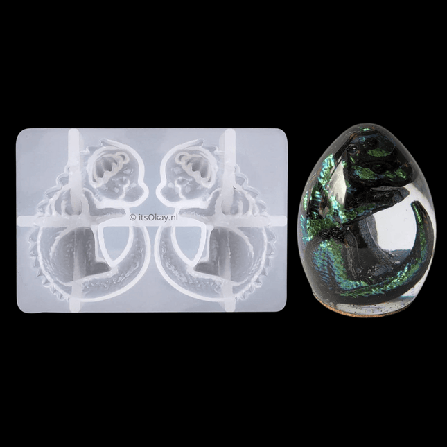 Siliconen Mal Draakje + Ei (2 mallen) - itsokay
