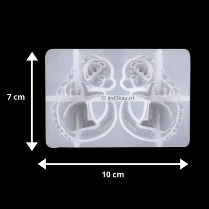 Siliconen Mal Draakje + Ei (2 mallen) - itsokay