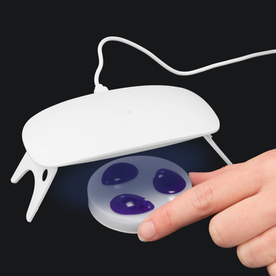  Epoxy uitharden met UV lamp