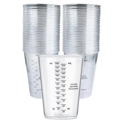 Wegwerpbeker plastic transparant 240 ml (10/50st.) - itsokay