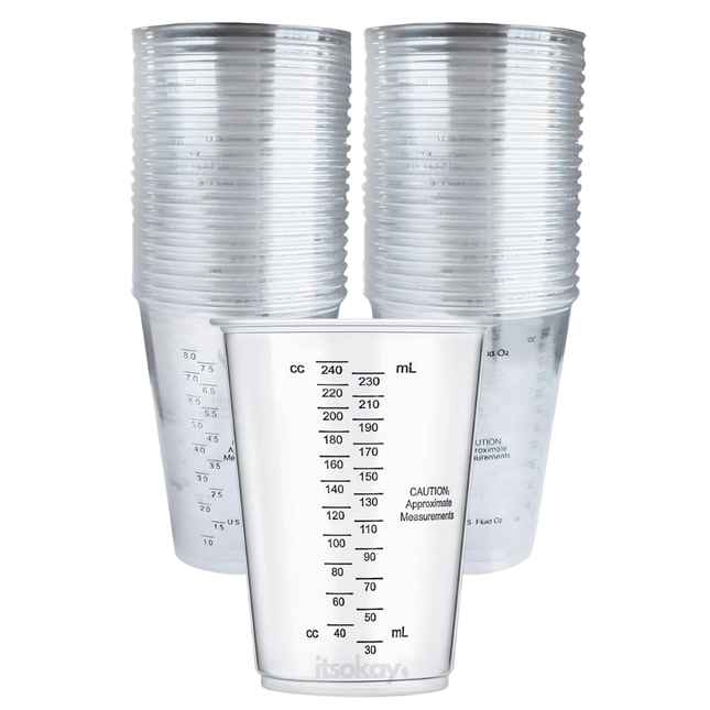 Wegwerpbeker plastic transparant 240 ml (10/50st.) - itsokay