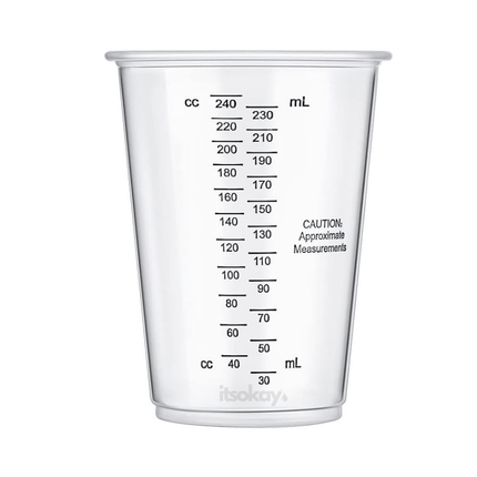 Wegwerpbeker plastic transparant 240 ml (10/50st.) - itsokay