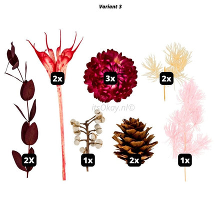 Gedroogde grote bloemen en bladeren - #itsokay#