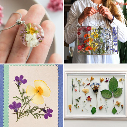 Geperste bloemen en bladeren - #itsokay#