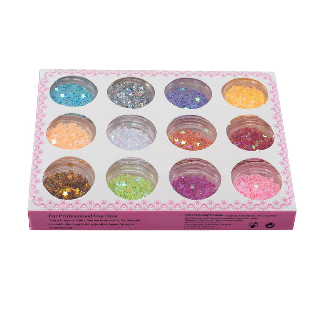 Glitterpoeder Kerst Sterren (12 potjes) - #itsokay#