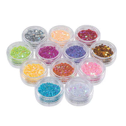 Glitterpoeder Sterren (12 potjes) - #itsokay#