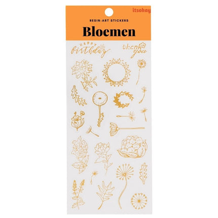 Goud Glanzende Stickers Fullcolor (per vel) - #itsokay#