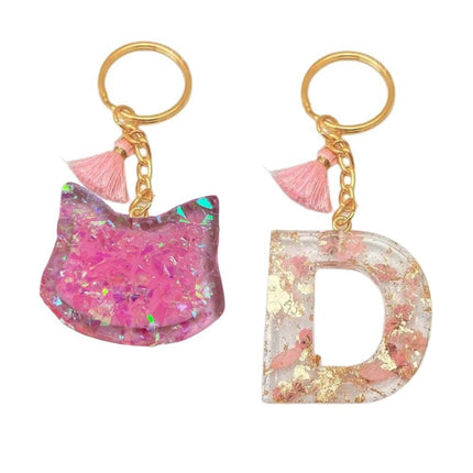 Metalen sleutelhangerring met ketting (10 stuks) - #itsokay#