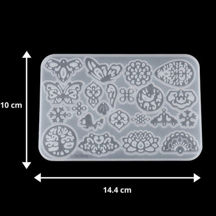 Siliconen Mal 21 Vormen - Vlinders - Bloemen - #itsokay#