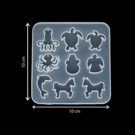 Siliconen Mal 9 Dieren - Paard, Dolfijn, Schildpad - #itsokay#