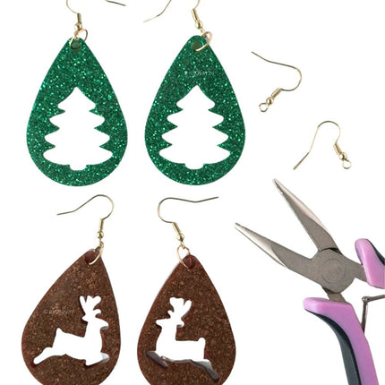 Siliconen Mal Kerst Oorbellen - #itsokay#