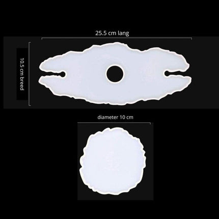 Siliconen Mal Wijnglas Houder + 2 Onderzetter Mallen - #itsokay#