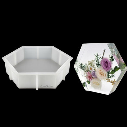 siliconen mal hexagoon groot